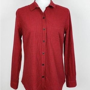 Red and White Button Down Shirt